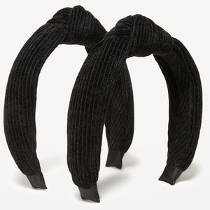 NWT Old Navy Set of Two Black Corduroy Headbands